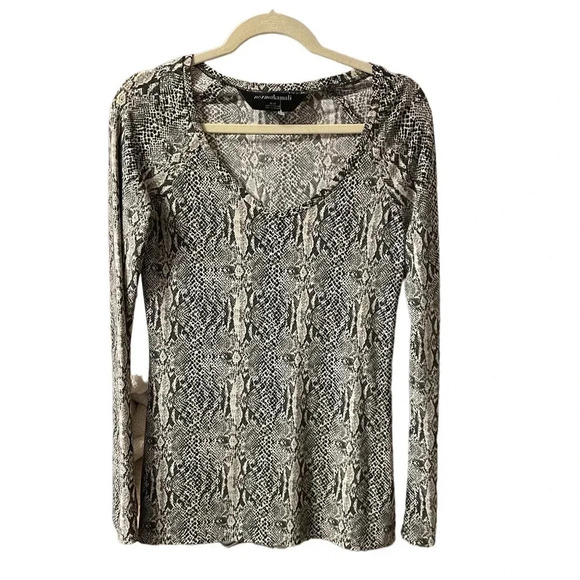 NORMA KAMALI ANIMAL PRINT BLOUSE - Picture 1 of 4